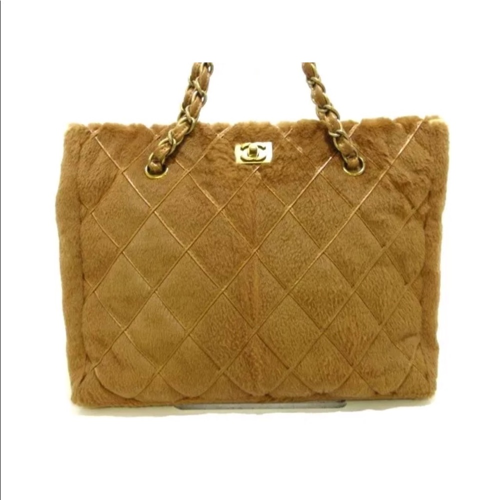 Vintage Chanel Fur and Leather Mix Bag